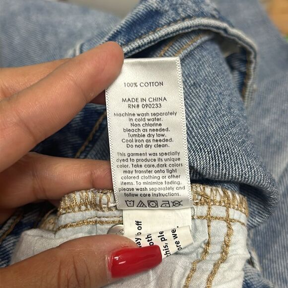 Pacsun Jeans Women Mom Jeans size 26 Bottom Up Distressed, Light Wash Denim - Picture 6 of 10